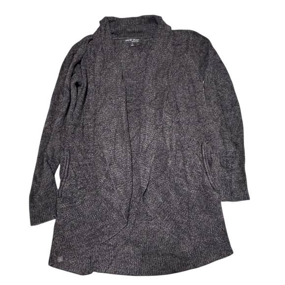 Barefoot Dreams Sweaters - Barefoot Dreams CozyChic Lite Gray Open Cardigan Women’s M